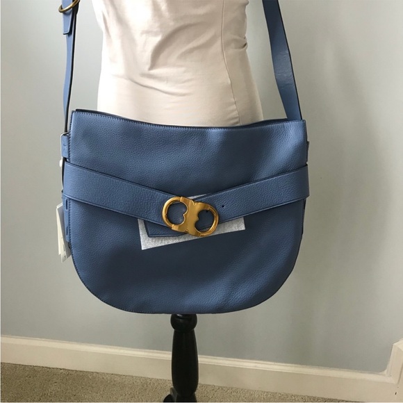 Tory Burch Gemini Link Shoulder Bag in Wallis Blue - Picture 6 of 8